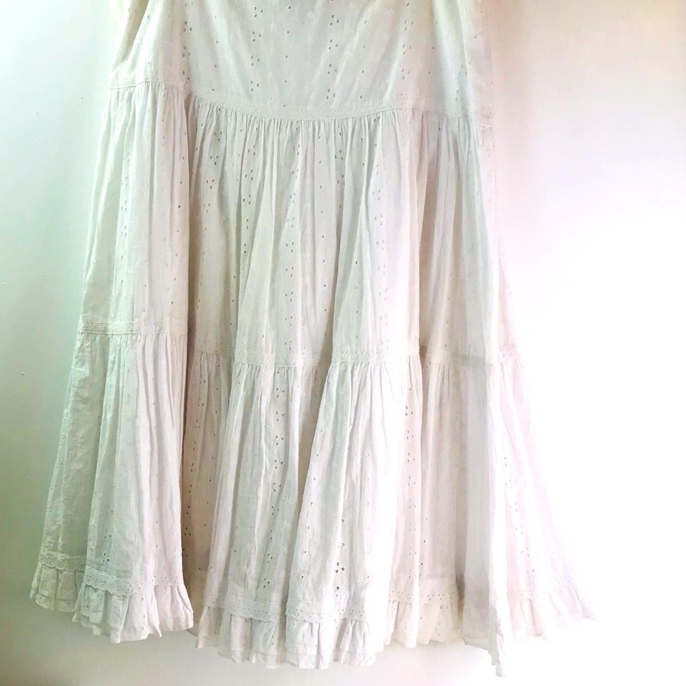 Vintage Lauren Ralph Lauren Maxi White Skirt 6
